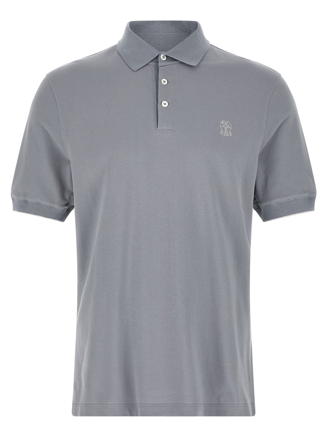 Brunello Cucinelli Piquet  Shirt Polo - Light Blue | 5653412cb3a51cea72b4a72494b4d9a6a3459455