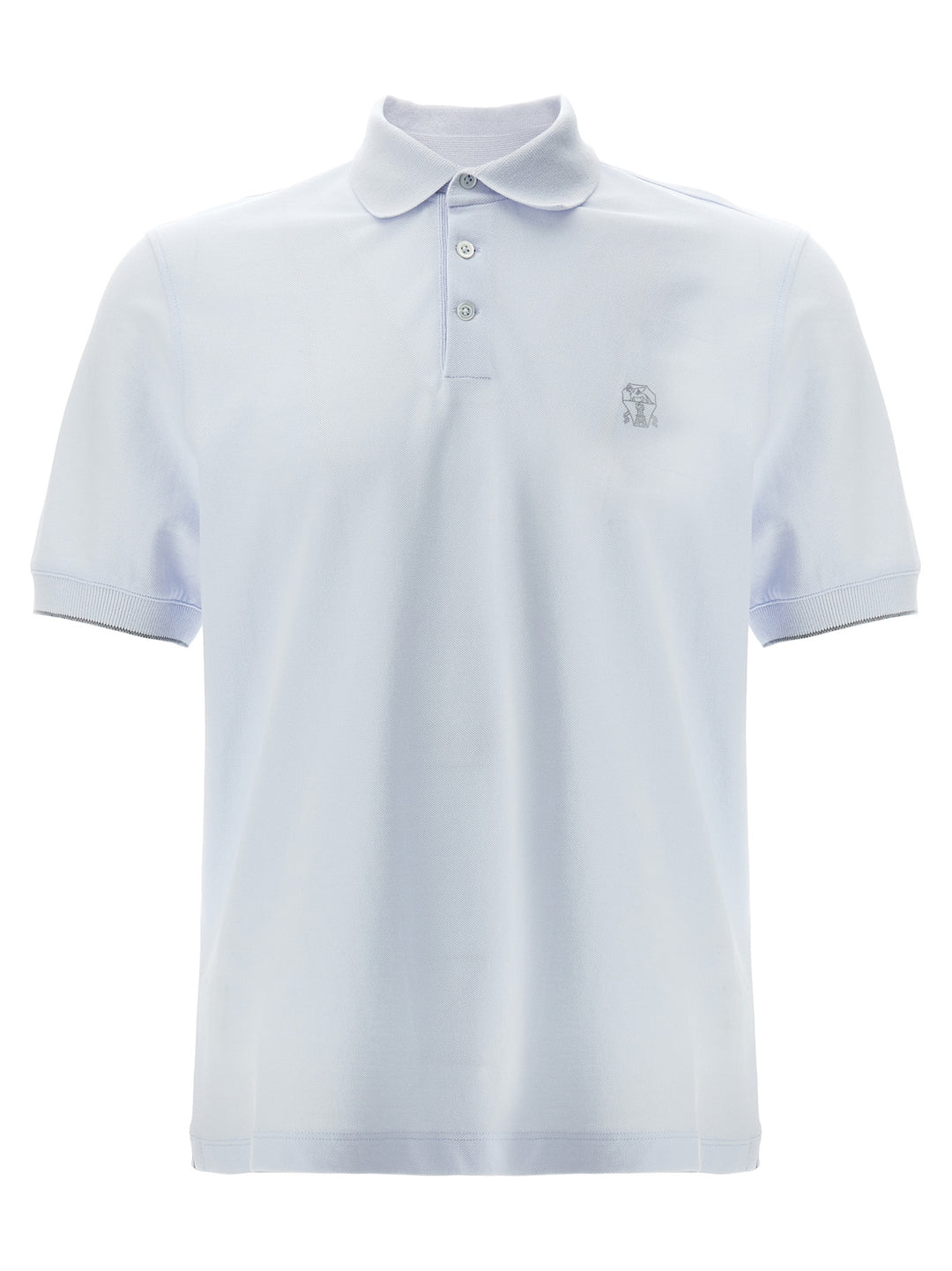 Logo Piqué  Shirt Polo Light Blue