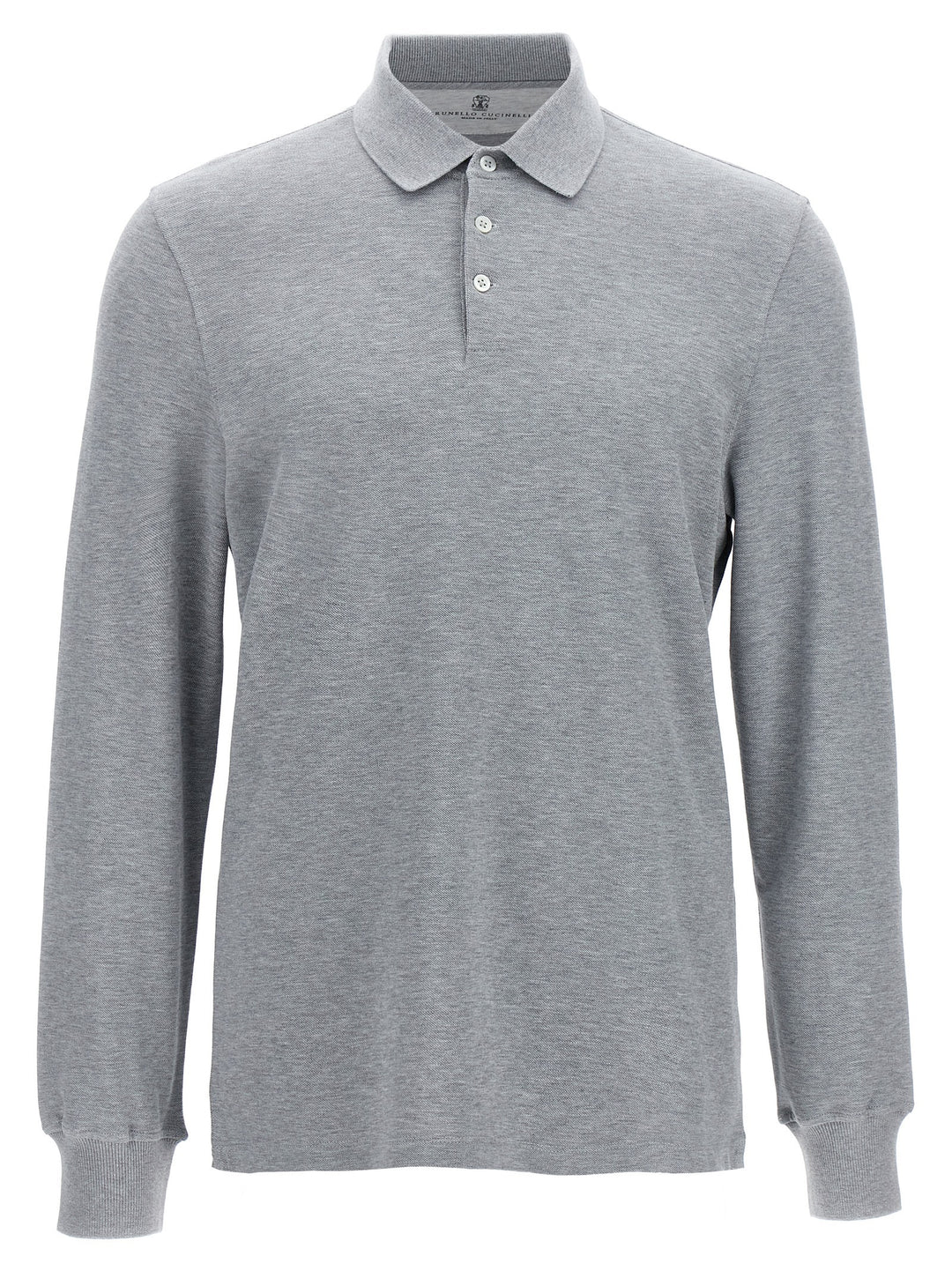 Piqué Cotton  Shirt Polo Gray