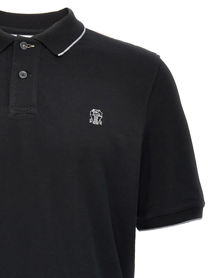 Logo Piqué  Shirt Polo Black