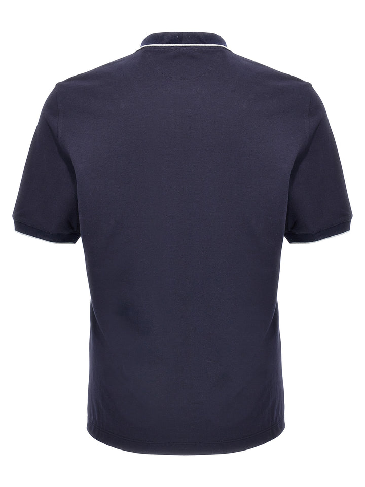 Logo Piqué  Shirt Polo Blue