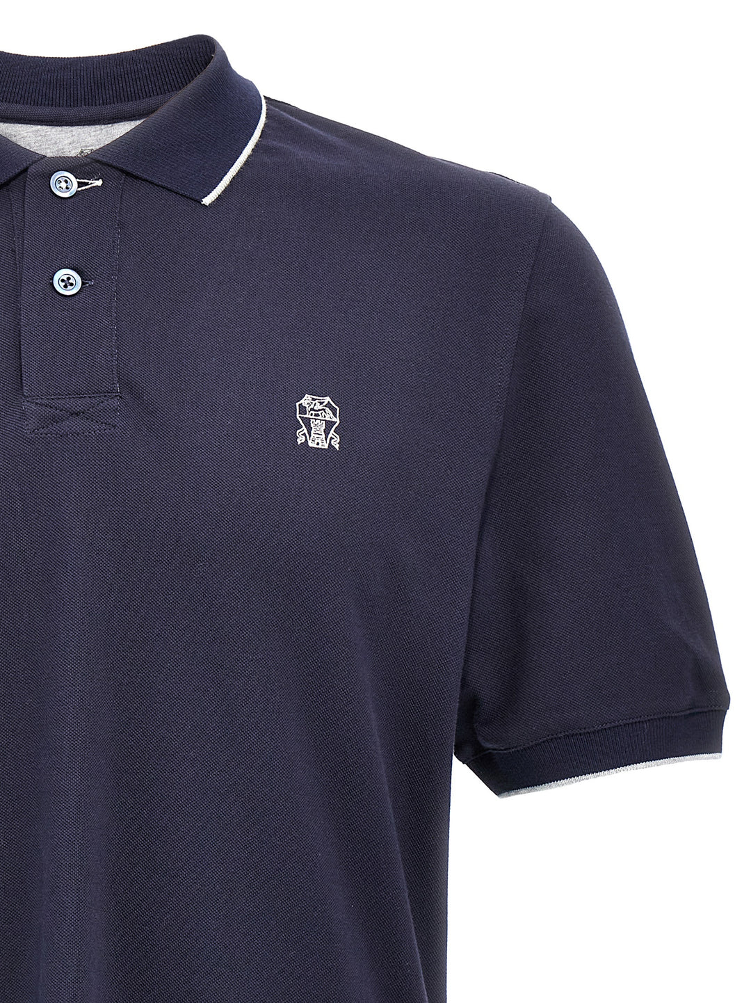 Logo Piqué  Shirt Polo Blue