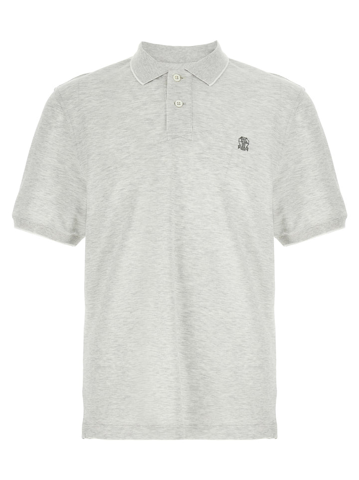 Logo Piqué  Shirt Polo Gray