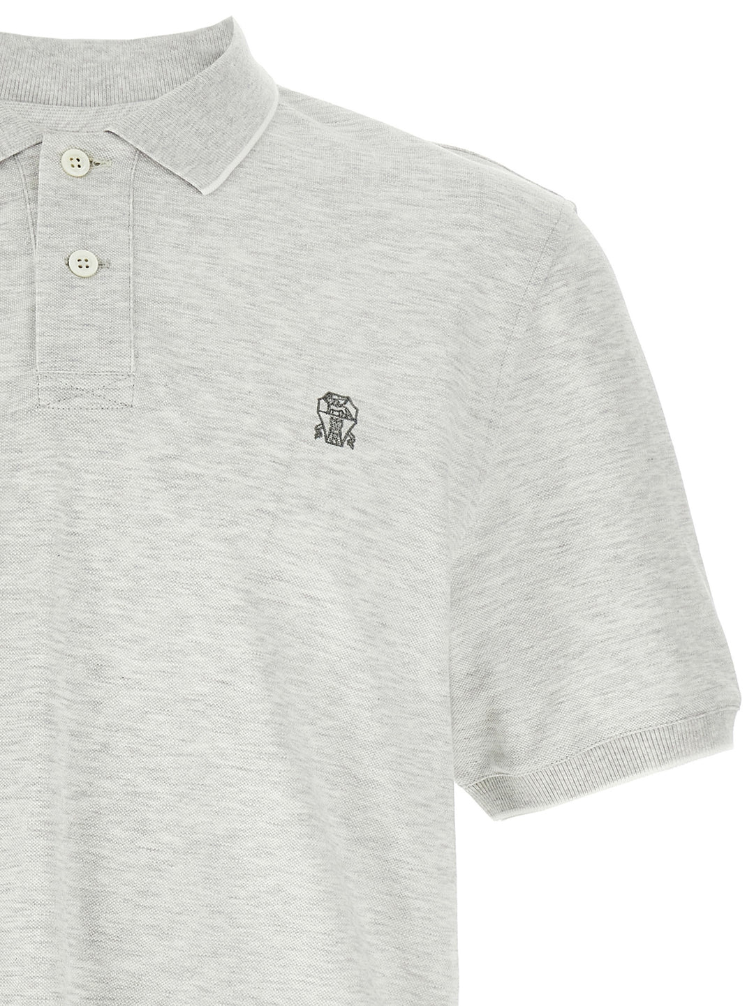 Logo Piqué  Shirt Polo Gray