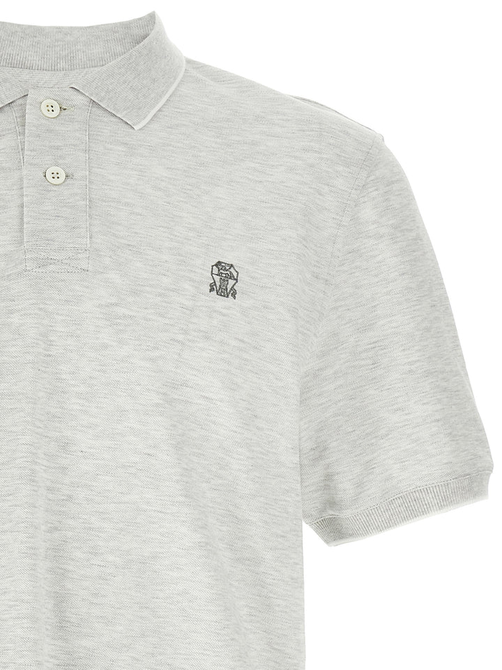 Logo Piqué  Shirt Polo Gray