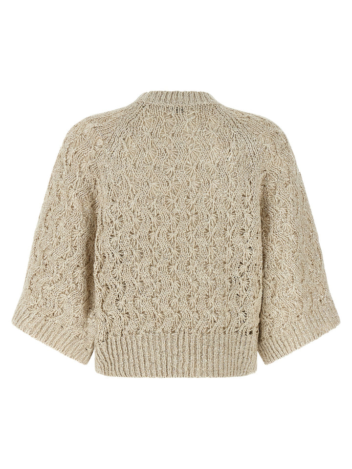 Brunello Cucinelli Dazzling Sweaters and Cardigans - Beige | 158fded620f4e2ed5b728247825a8903fd2226bb