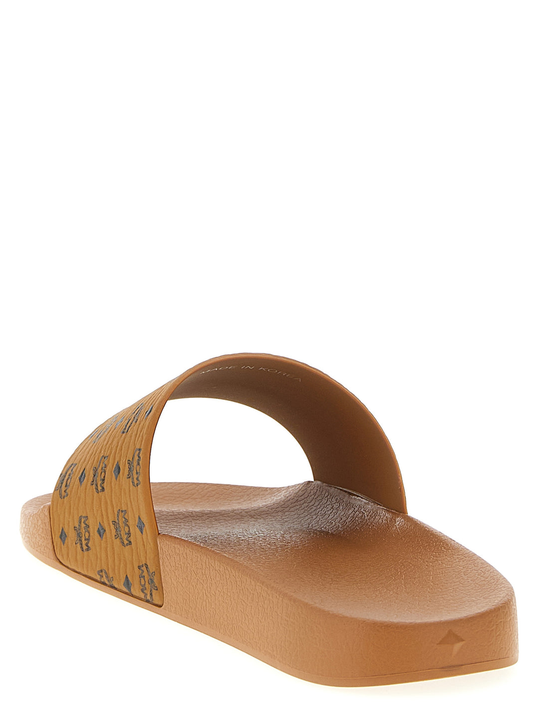Mcm All-Over Monogram Slides Sandals - Brown | fb67d93916f82df856624cb82995925238eebb8d
