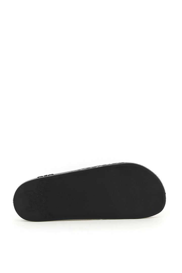 Monogram Print Rubber Slides