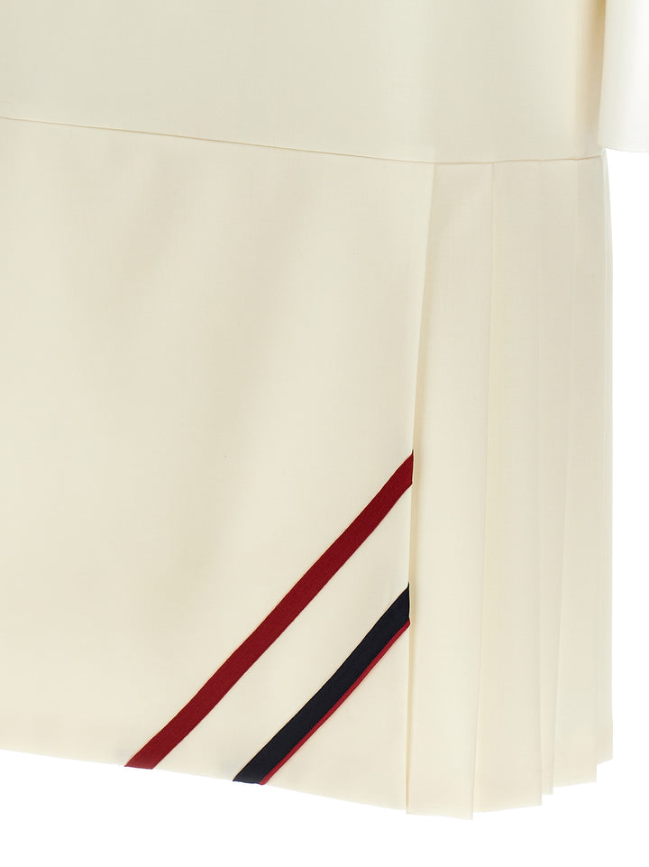 Miu Miu Mohair Canvas Dress Dresses - White | 7e339423b9bd1e2c4a3450d804330925ead1006f