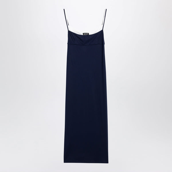 Blue Midi Dress In Stretch Jersey