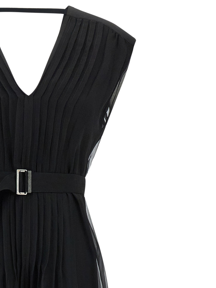 Brunello Cucinelli Silk Dress Dresses - Black | ff3fe68e10bf5d6517740dcb8631763a5a73ec6a