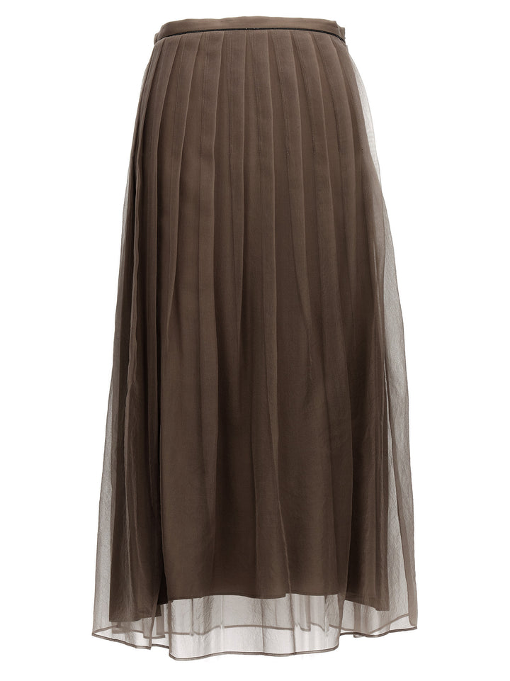 Tulle Skirt Skirts Brown