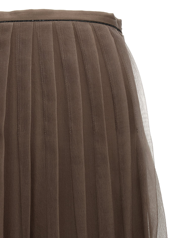 Tulle Skirt Skirts Brown