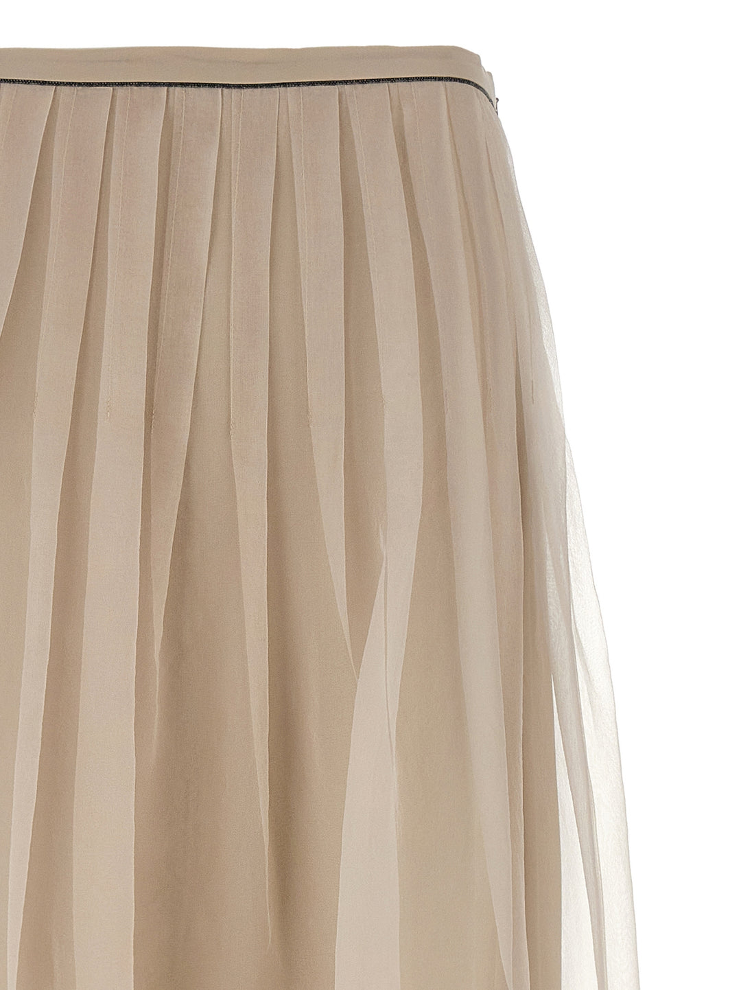 Silk Tulle Skirt Skirts White