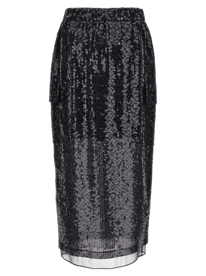 Sequin Skirt Skirts Gray