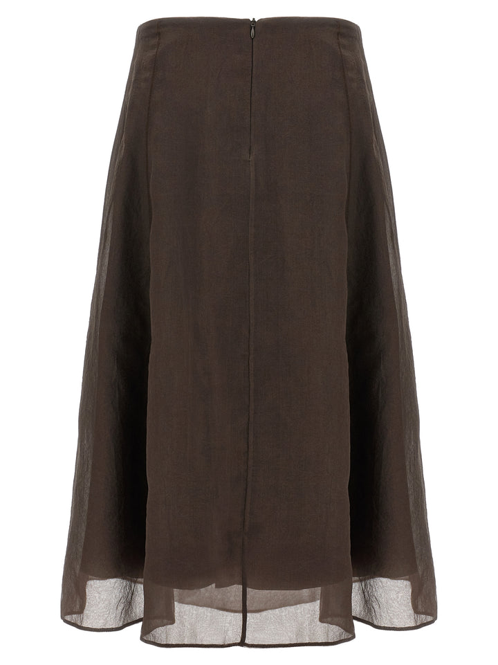 Brunello Cucinelli Circle Skirts - Brown | 347b0d2925a85460125c2b731bfc681b03db0b39