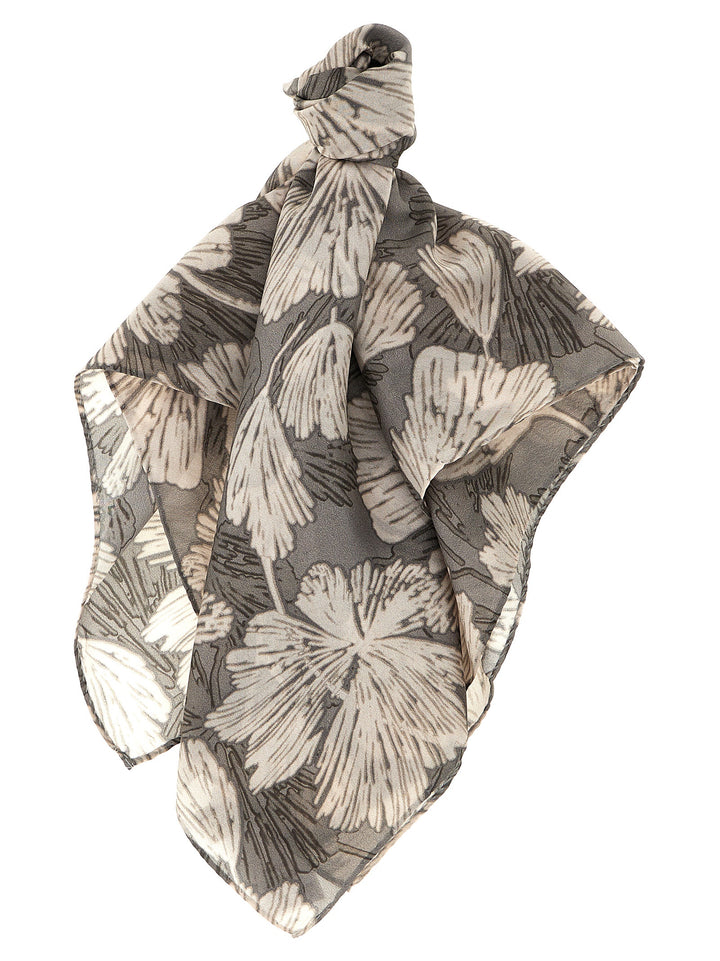 Floral Scarf Scarves, Foulards Gray