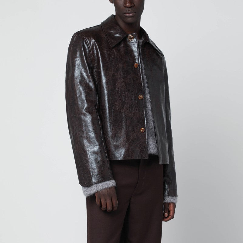 SéFr Leather jacket - Brown | 95f2bbd6e276204a3d9e0705f4d5f2a319e16917