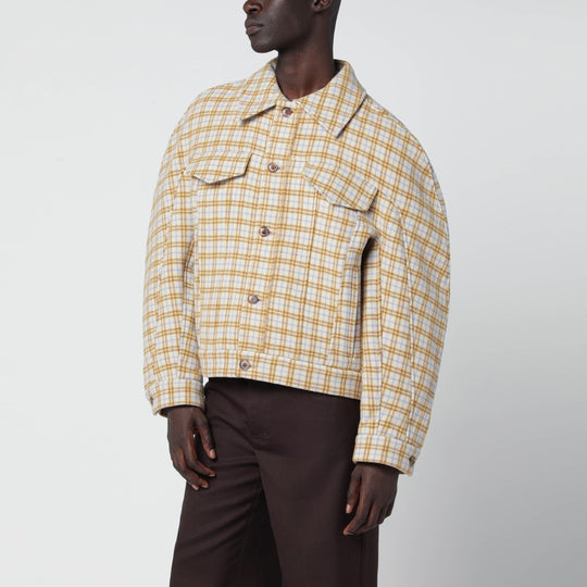 Matthieu Jacket In Checked Wool Cloth