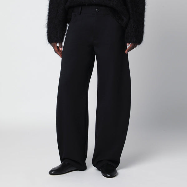 Oktai Black Trousers In Wool Blend