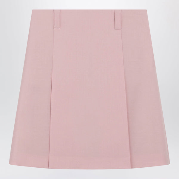 Peach Pink Wool-Blend Skirt