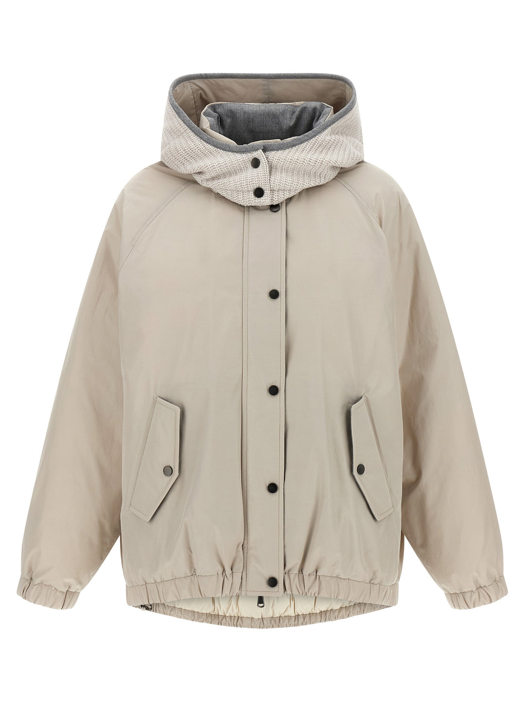 Brunello Cucinelli Hooded Down Jacket Puffer Jackets - Gray | 7600b02966f6983b9a727f8ad098a50aca5d6009