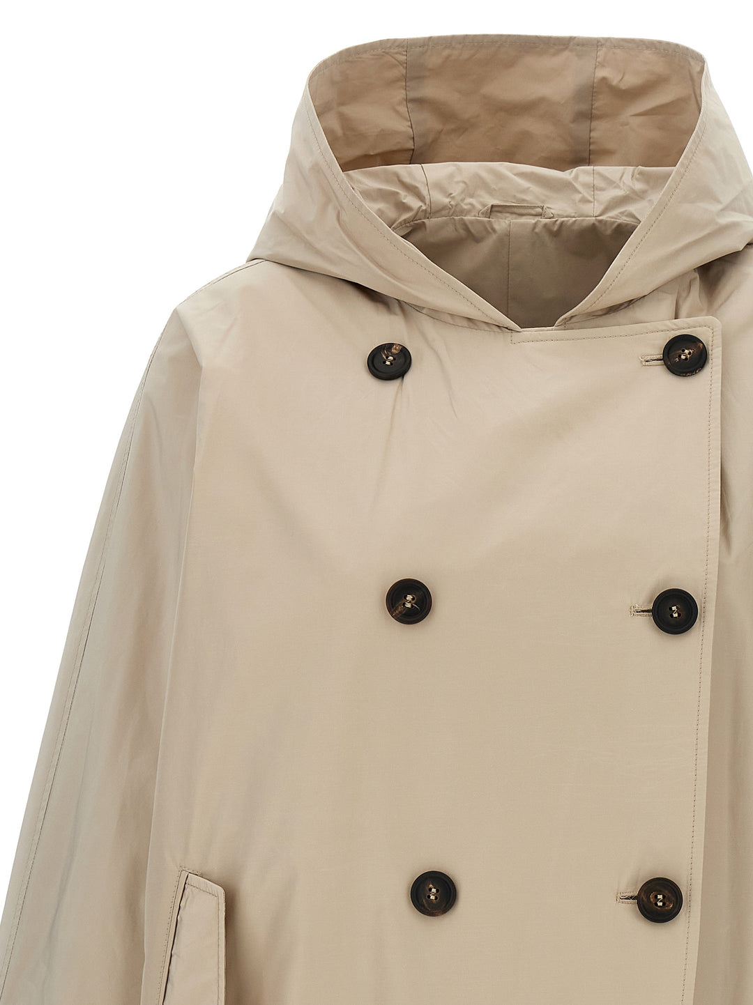 Brunello Cucinelli Double-Breasted Jacket Puffer Jackets - Beige | 485b9b51749cc59eacf24bde10b6fe618e7ec530