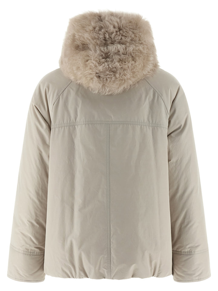 Brunello Cucinelli Cashmere Neck Down Jacket Puffer Jackets - Beige | 1453843935cf762e7fbed62a85a9a9ab2e3bd384