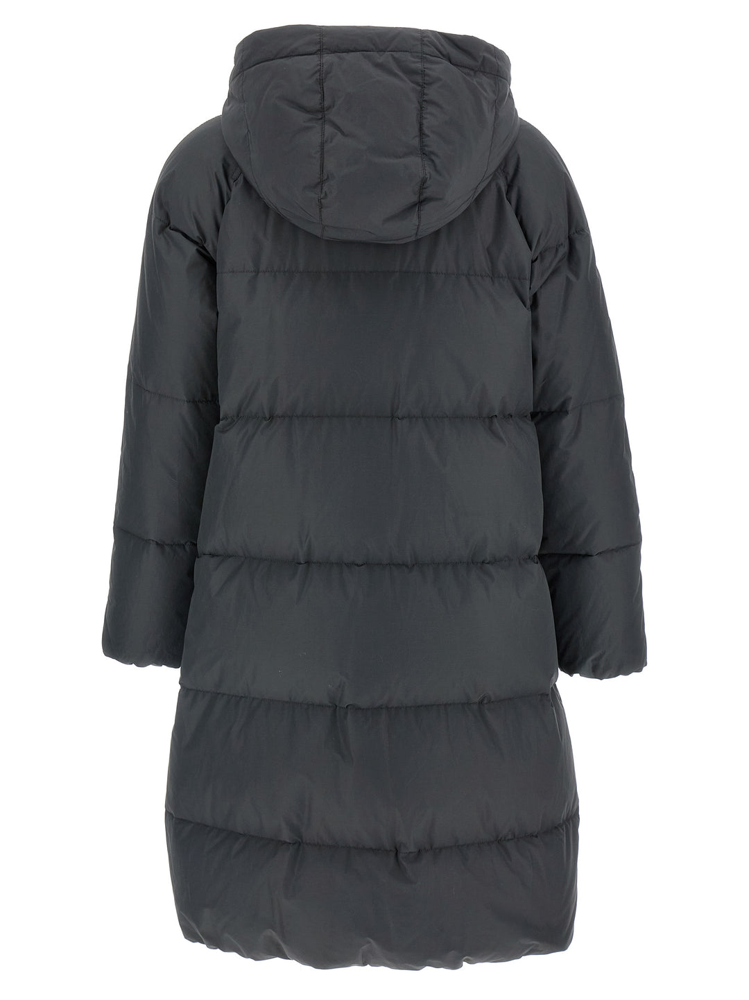 Brunello Cucinelli Shiny Zipper Pull Puffer Jackets - Gray | 6b1dd5db51ac0f6fd5bfdf6b2f9396b8110fac19