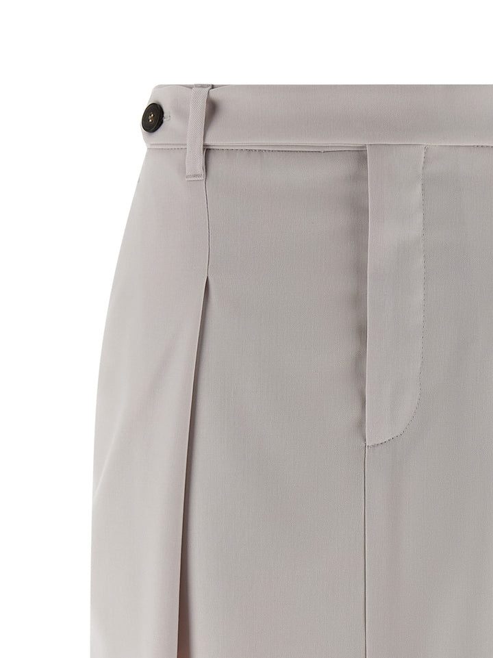 Brunello Cucinelli Sartorial Curved Skirts - White | 0577f9a7b2a05fcad07d56fe9c538cd612e339e6
