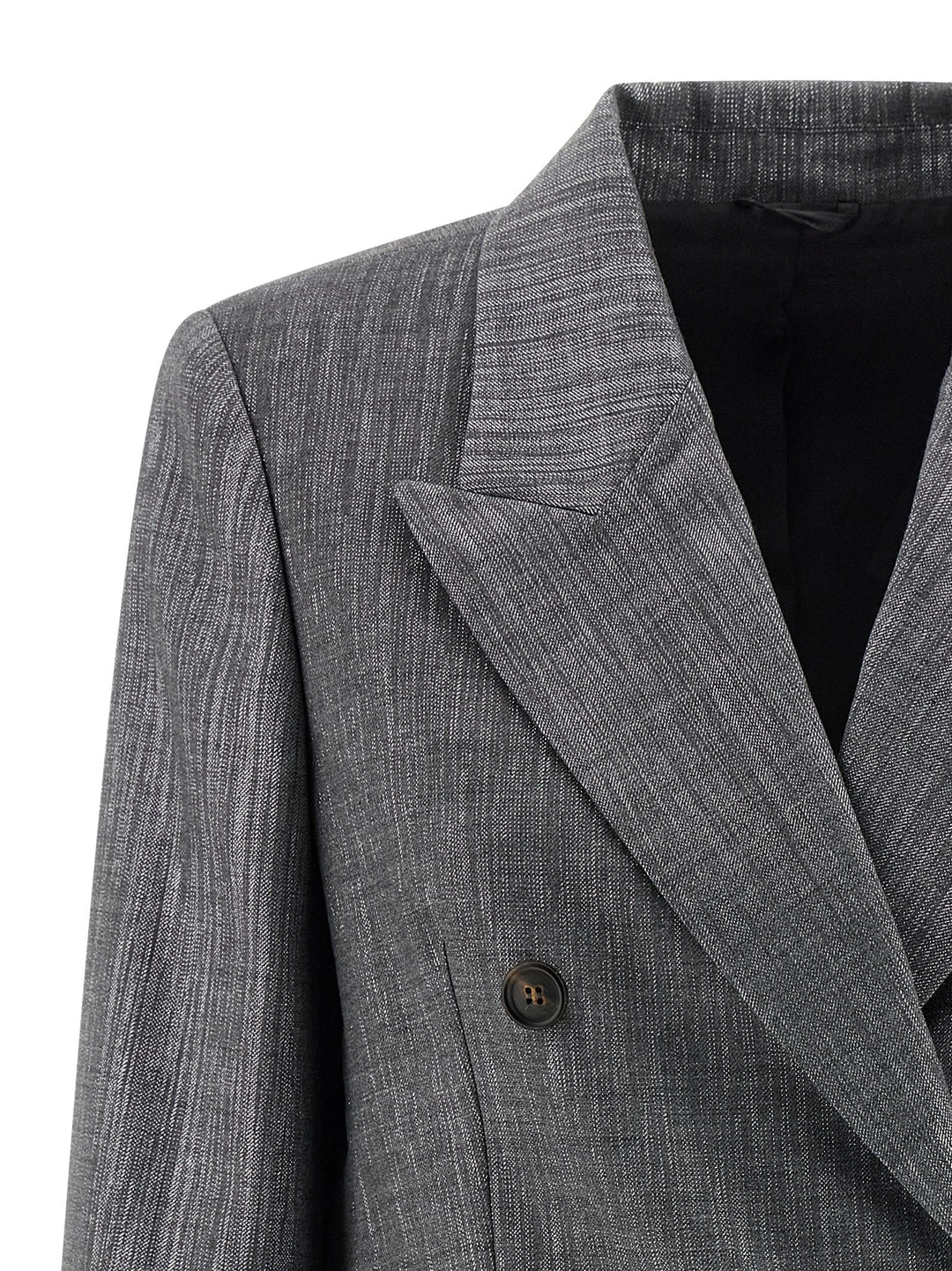 Brunello Cucinelli Blazer Twill Sparkling BlazerS - Silver | 93d67bbc1ddab748160cf1f766f7ec6859dca319