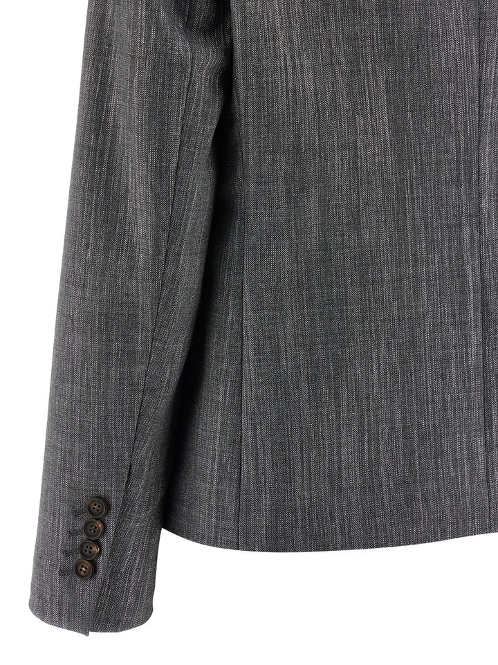 Brunello Cucinelli Blazer Twill Sparkling BlazerS - Silver | 0b5dc8874d350a94a151168e13b5d82b07251245
