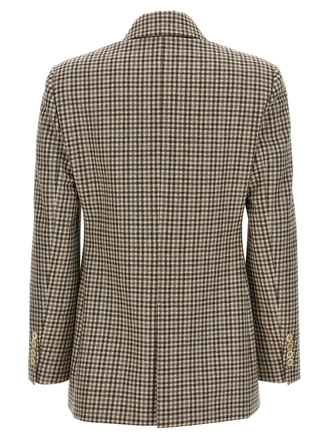 Brunello Cucinelli Blazer Check Monile BlazerS - Beige | 041276ca4e36a41f1c410a14ff5e23bdc1b25039