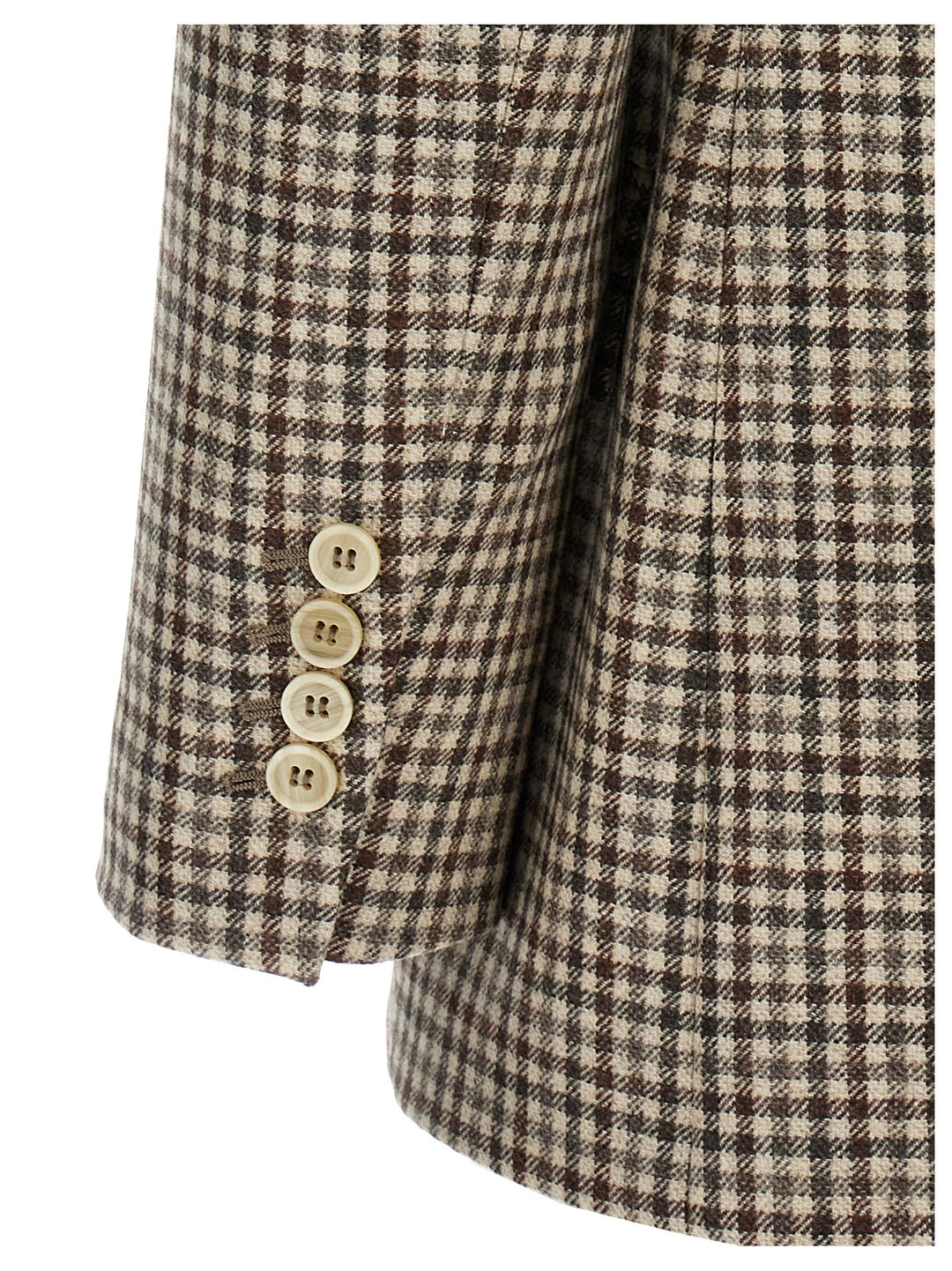 Brunello Cucinelli Blazer Check Monile BlazerS - Beige | 29583153fbdade228296a647cce08d0fde5cecf7