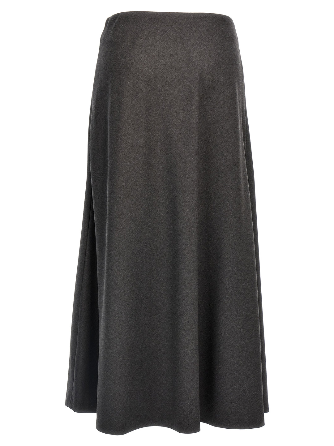 Flared Wool Skirt Skirts Gray