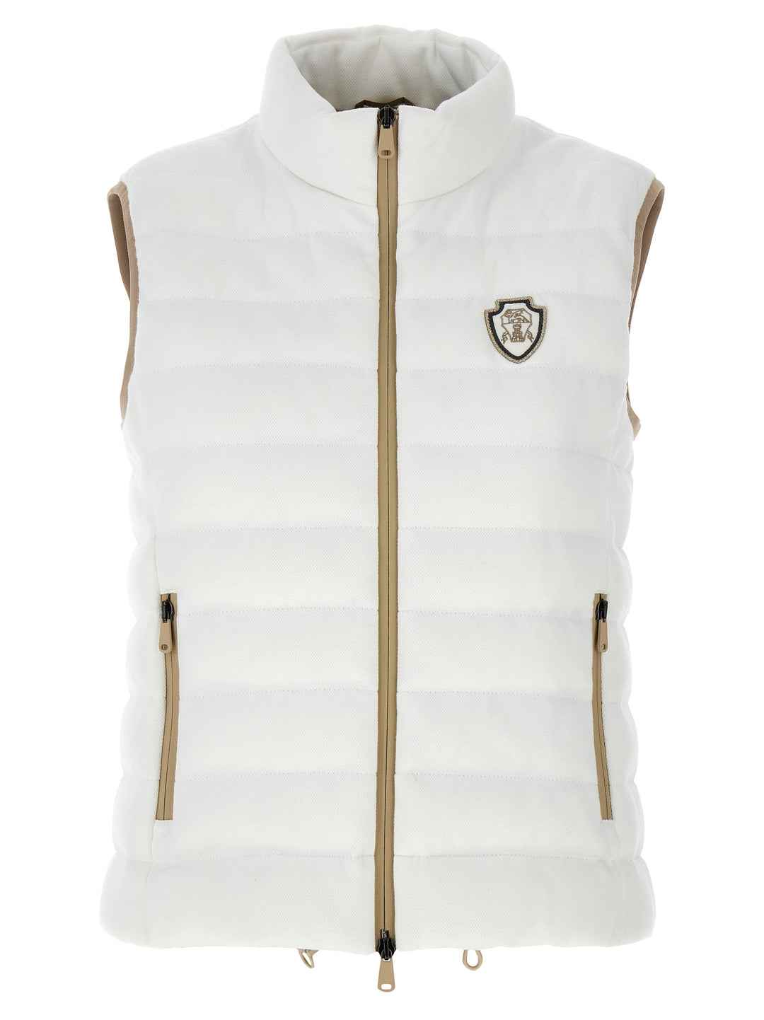 Logo Vest Gilet White