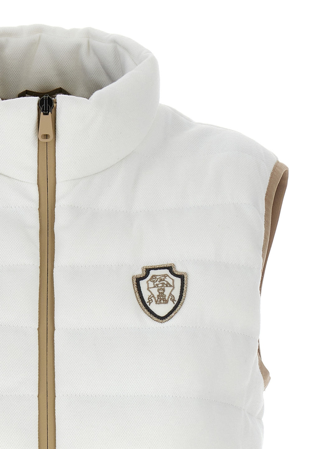 Logo Vest Gilet White