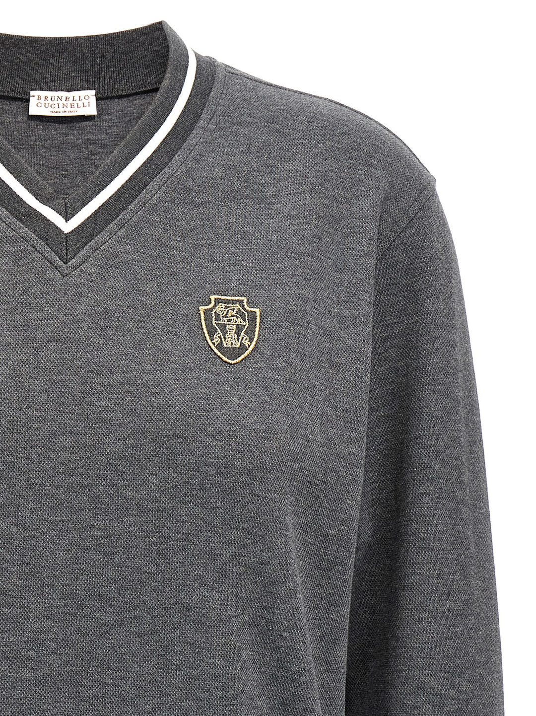 Logo Embroidery Sweatshirt Gray