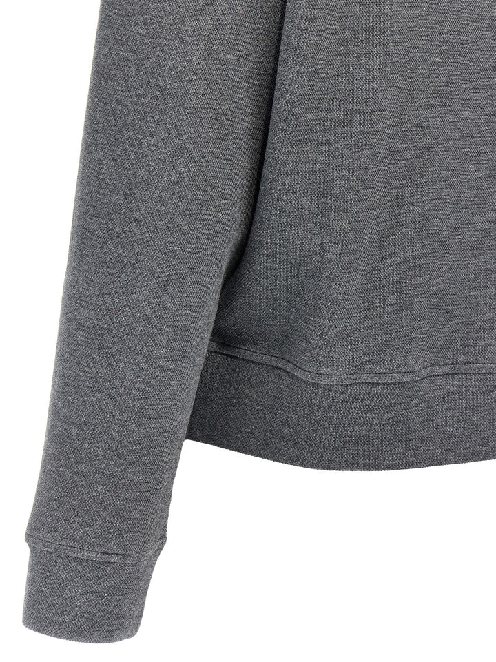 Logo Embroidery Sweatshirt Gray