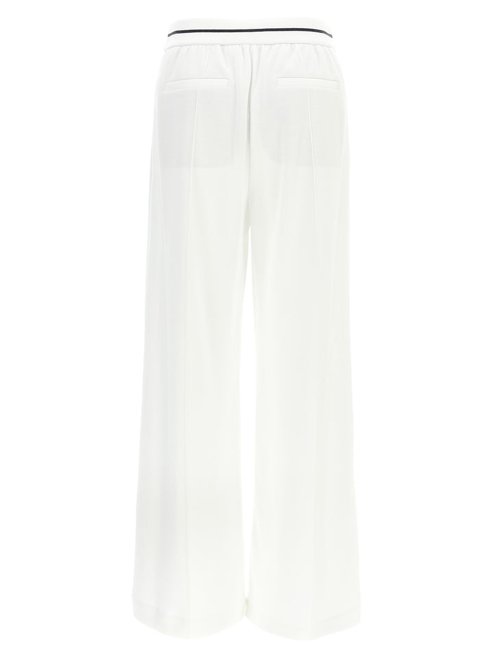 Loose Leg Joggers Pants White