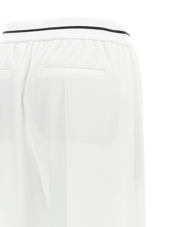 Loose Leg Joggers Pants White