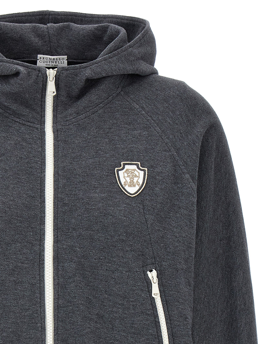 Logo Hoodie Sweatshirt Gray