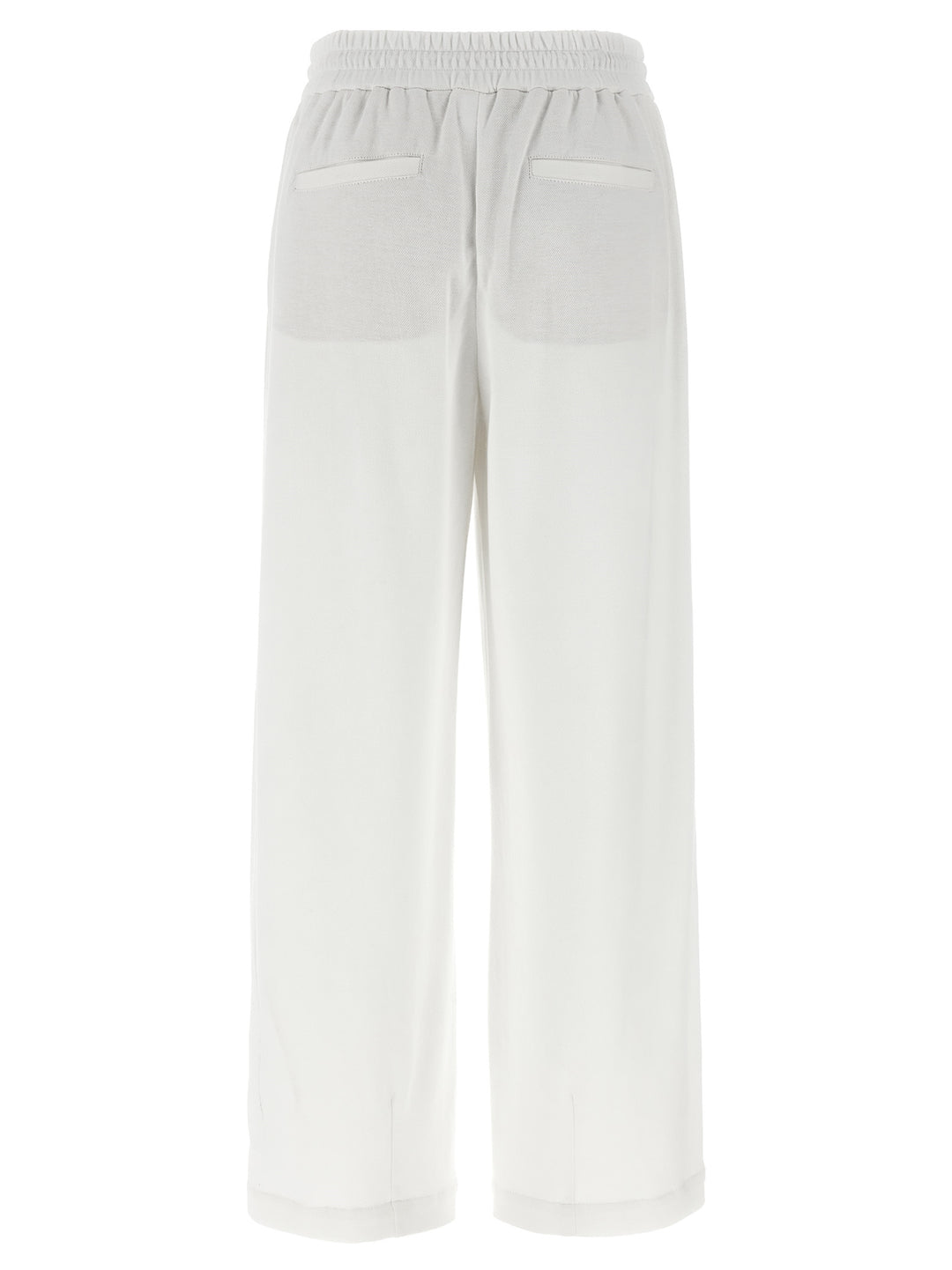 Brunello Cucinelli Piqué Cotton Joggers Pants - White | e8a944d0e65bf3545ab709c14d380f7334ee338b