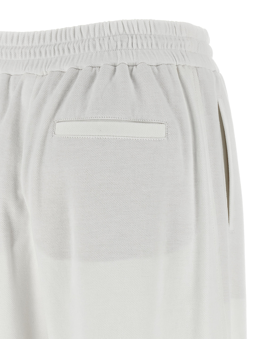 Brunello Cucinelli Piqué Cotton Joggers Pants - White | aeb65657e63437335fb2c161bda1ce714c0571de