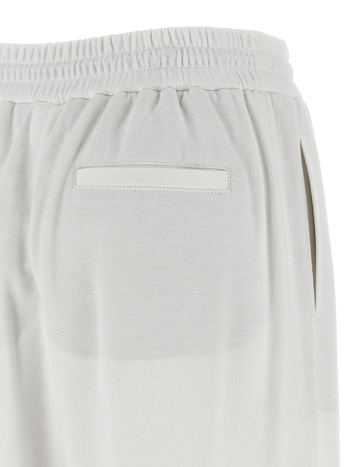 Brunello Cucinelli Piqué Cotton Joggers Pants - White | aeb65657e63437335fb2c161bda1ce714c0571de