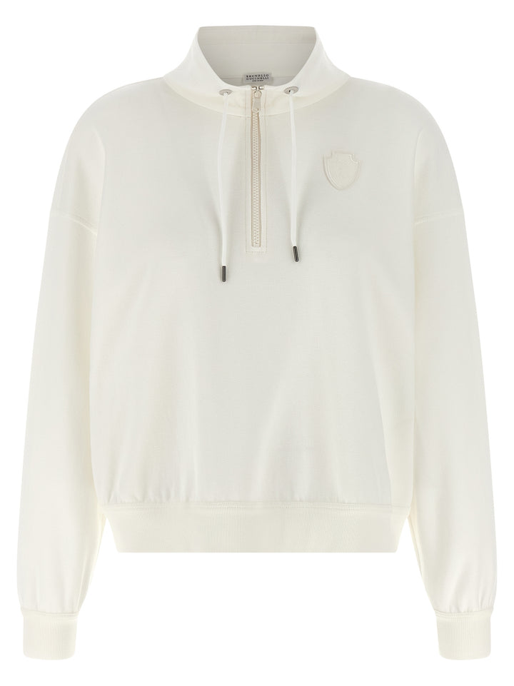 Brunello Cucinelli Heraldic Coat Of Arms Sweatshirt - White | 8ca28f505ac7672b9586a6f2f40dca4067f1a5d2