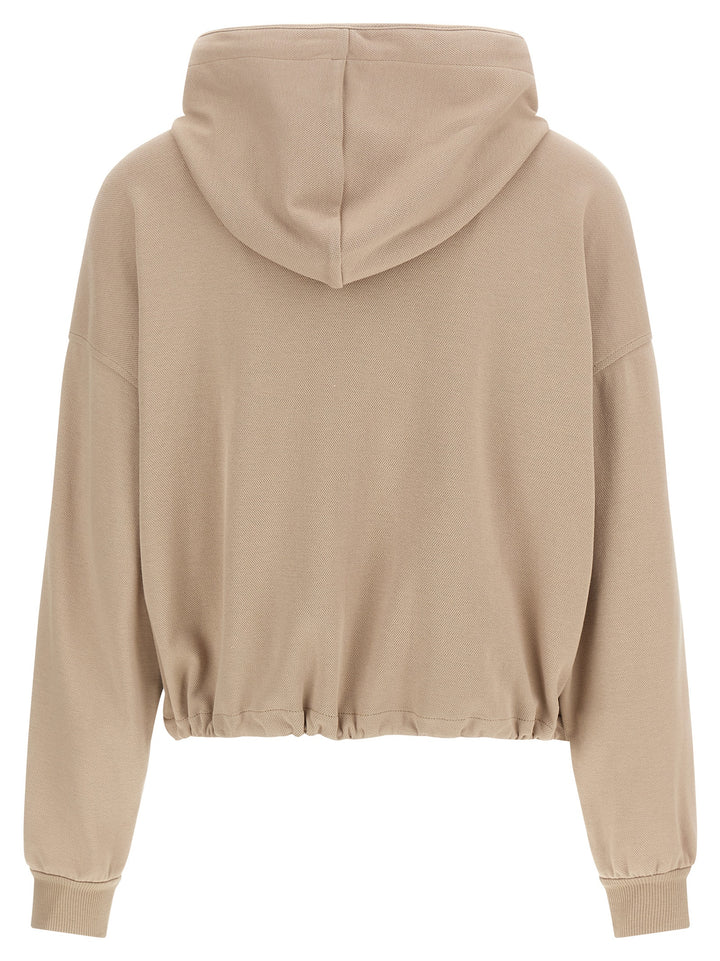 Brunello Cucinelli Heraldic Coat Of Arms Hoodie Sweatshirt - Beige | 954d3437072d3e299f4d9e10dbcade13a4747ac2