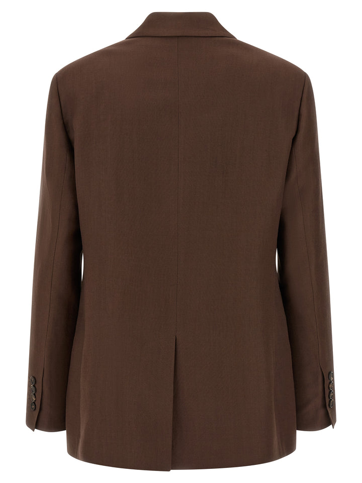 Brunello Cucinelli Double-Breasted Blazer BlazerS - Brown | 1e9b7af373043e6a03d201a7ed56ec63d8e9506a