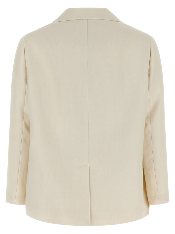 Brunello Cucinelli Double-Breasted Blazer BlazerS - White | c1305d6d5a8fd2512e6b9eb810220996c11b19fb