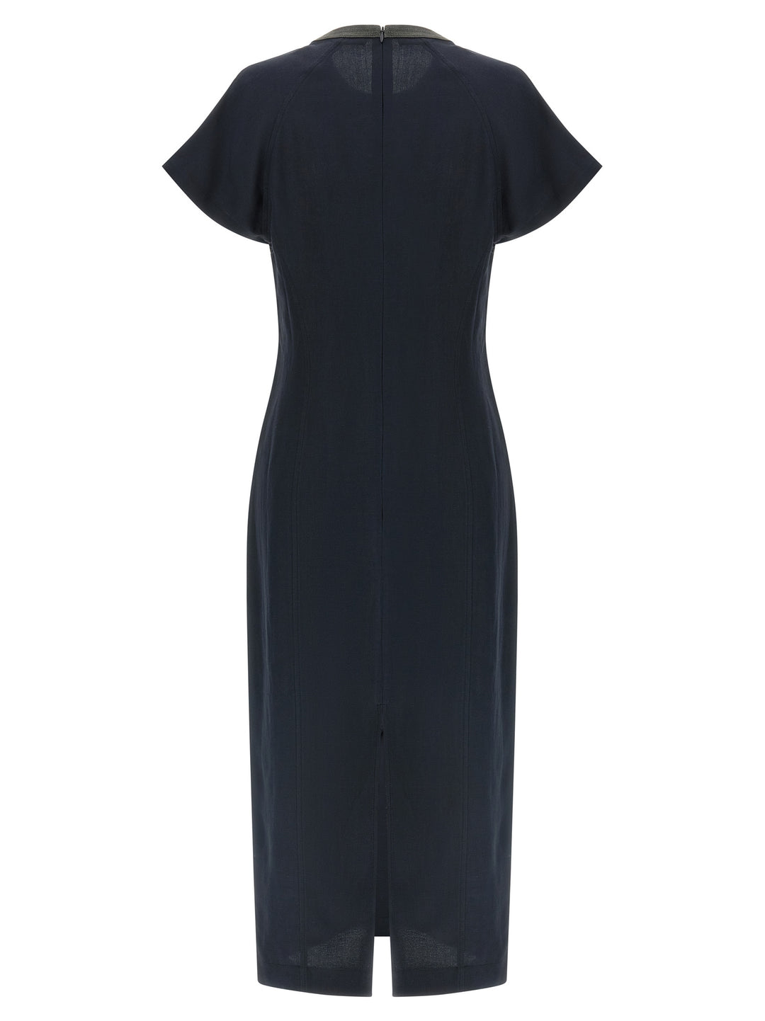 Brunello Cucinelli Precious Collar Dresses - Blue | e2e875cf6226ff031520c71295ae8d50765c680d